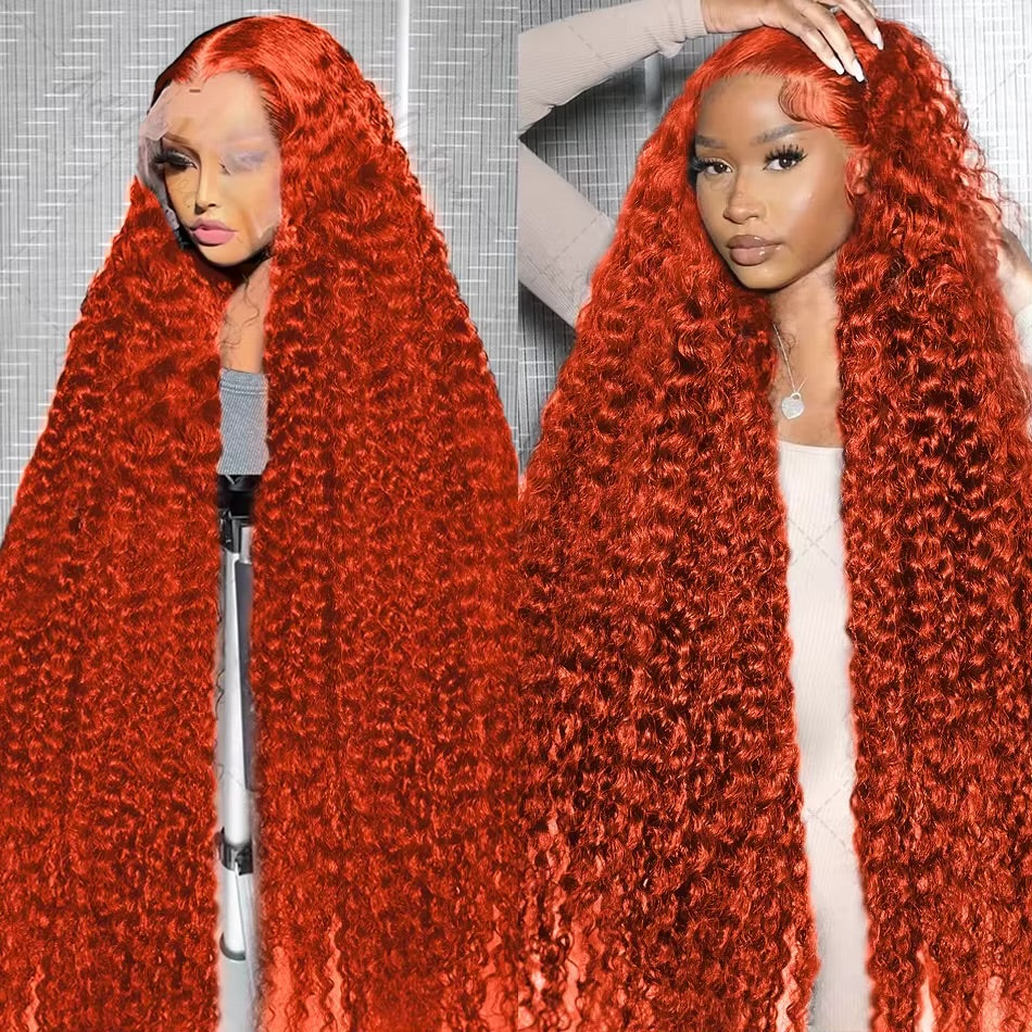 Orange ginger 30 inch 13x6 lace front