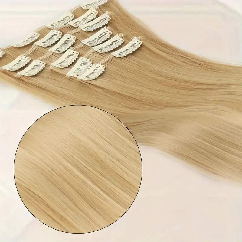24 Inch Synthetic Clip In's | 6 pcs