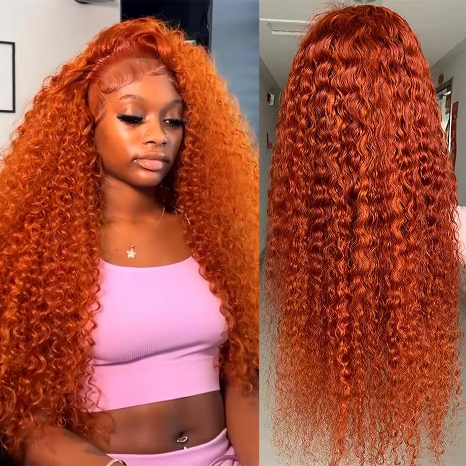 Orange ginger 30 inch                                  13x6 lace front