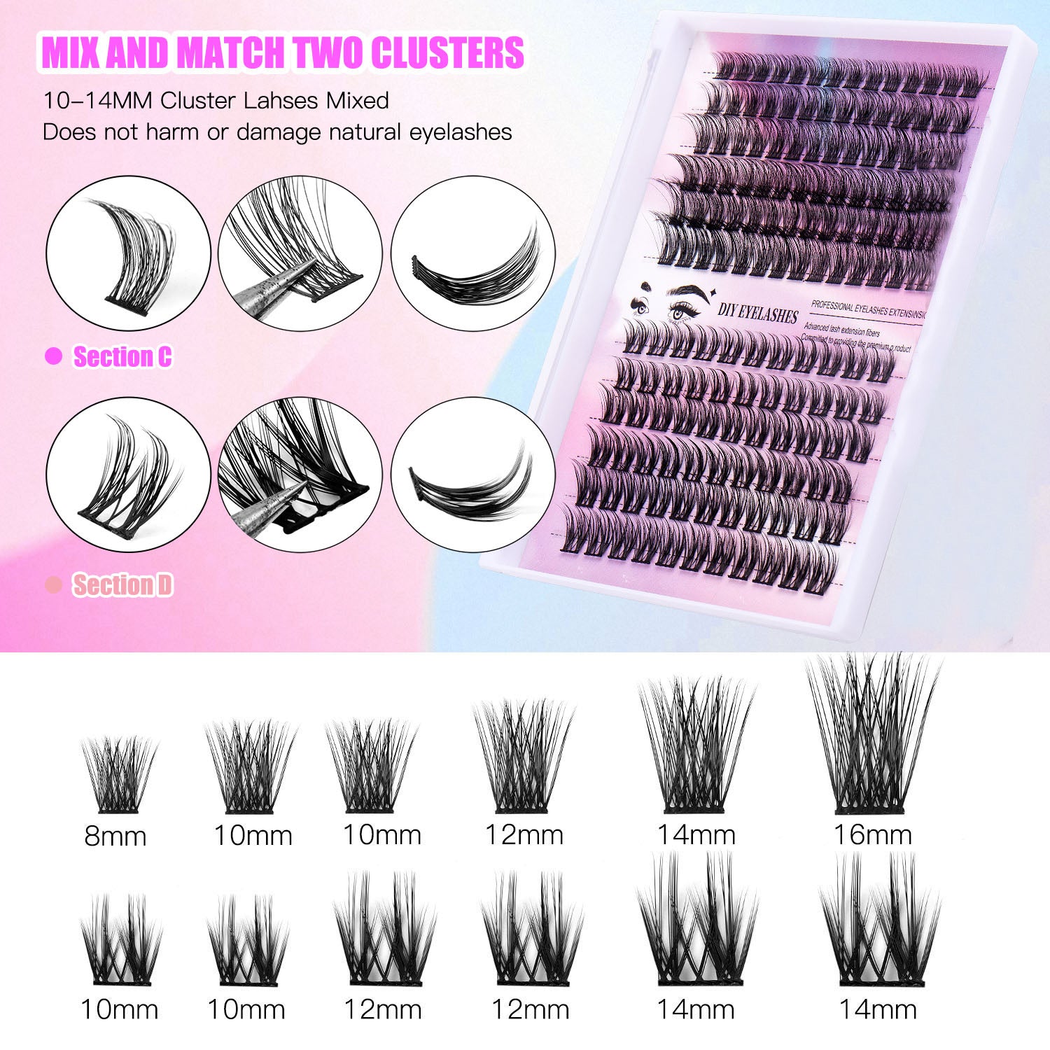 Premium set of 
300 lash clusters