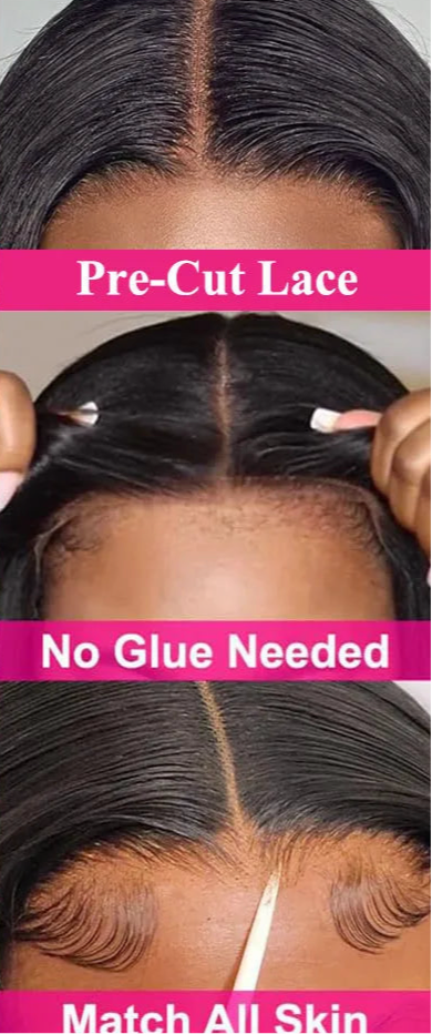 Ready to wear glueless 250 Density Human Hair Wig Pre Plucked Body Wave Lace Front 4x4 Pre Cut Lace