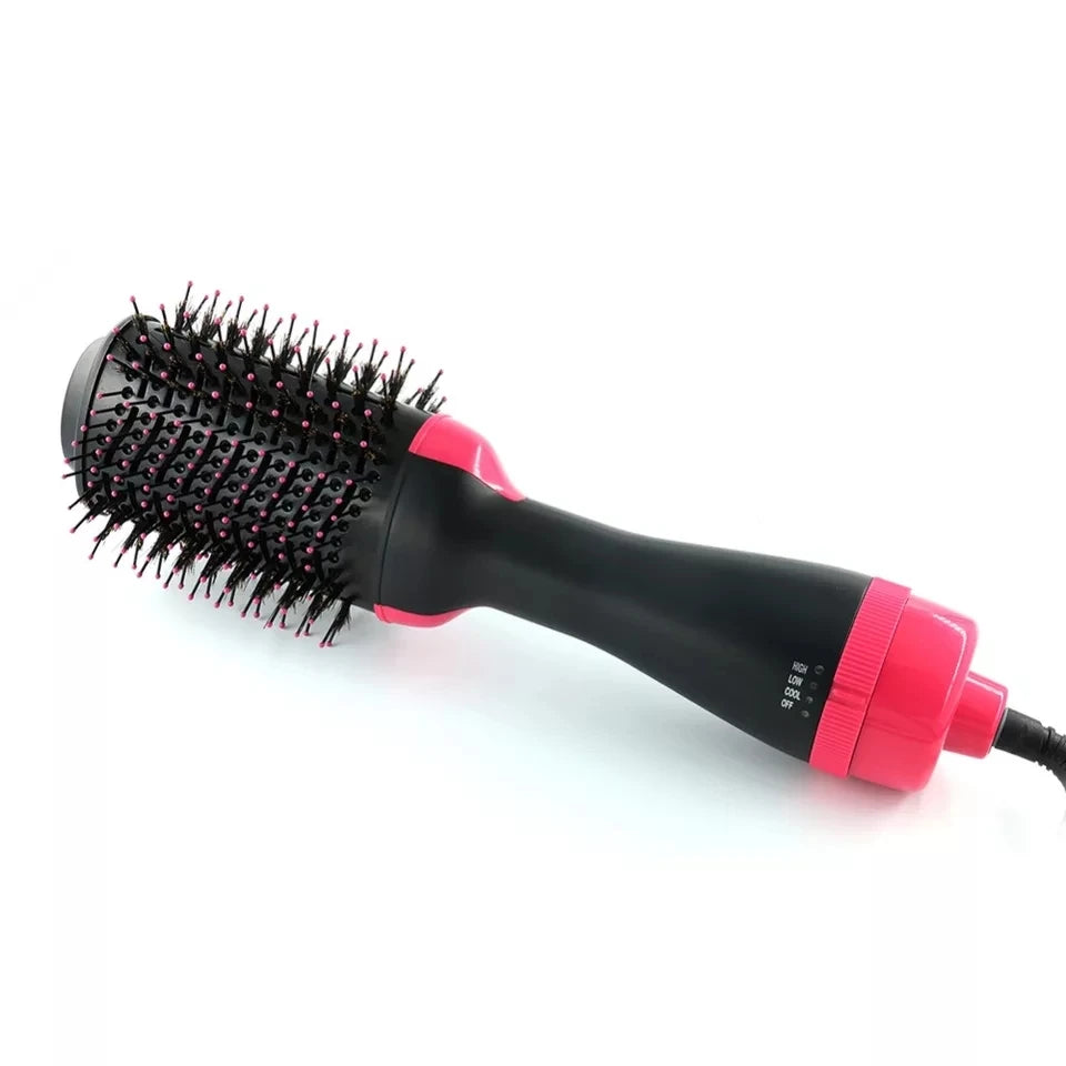 Professional Hair Dryer Brush 2 in 1 Hair Straightener & Curling Comb