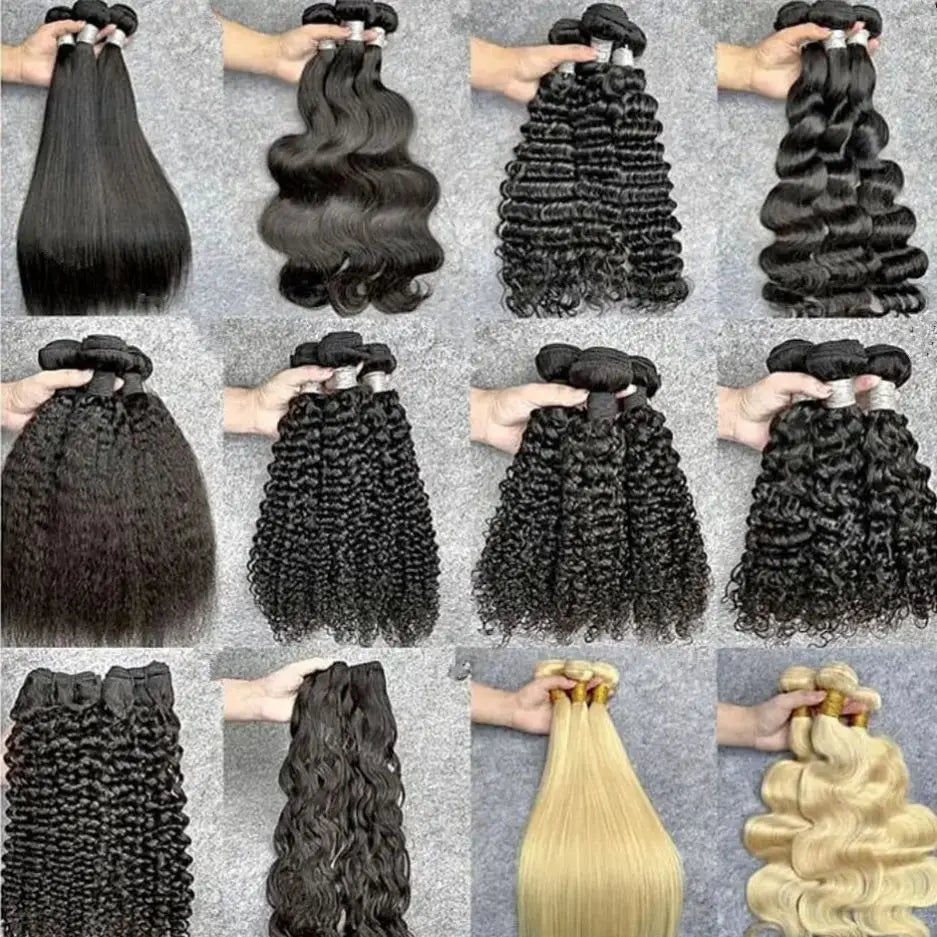 Brazilian Raw Hair Bundles Double Drawn Cuticle Aligned Raw Virgin Unprocessed Human Hair Bundles Human Hair Extension Wigs