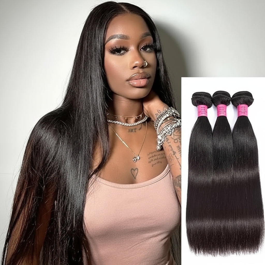 Brazilian Raw Hair Bundles Double Drawn Cuticle Aligned Raw Virgin Unprocessed Human Hair Bundles Human Hair Extension Wigs