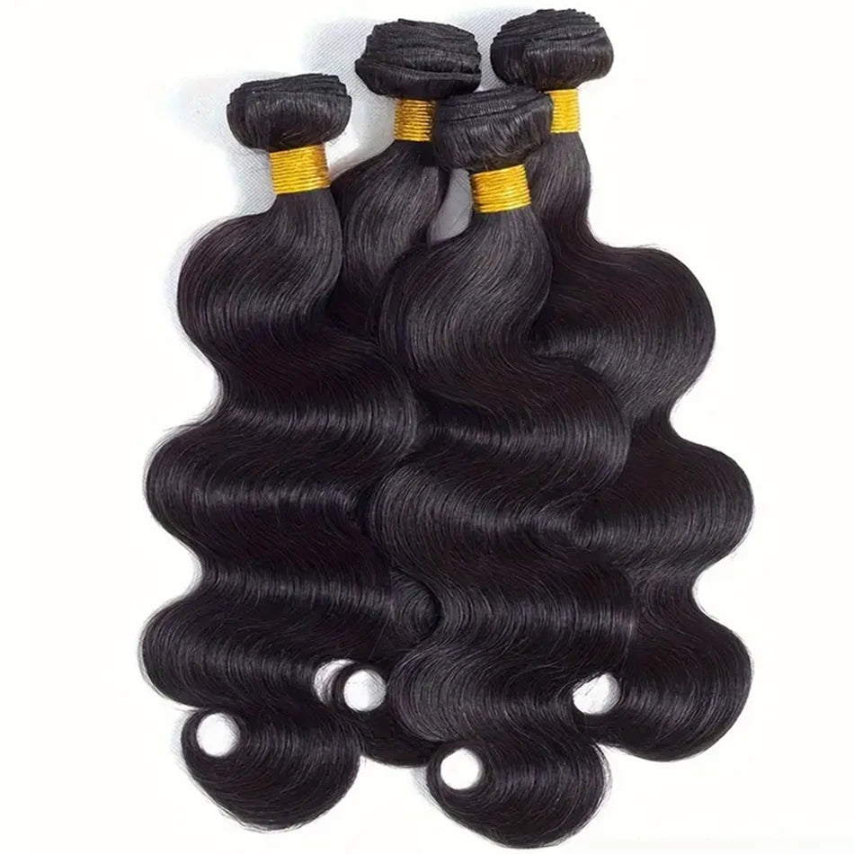 Body Wave Brazilian Human Hair Bundles for Women 100% Unprocessed Virgin Hair Weave Extensions Double Weft 1 3 4 Bundles Deal