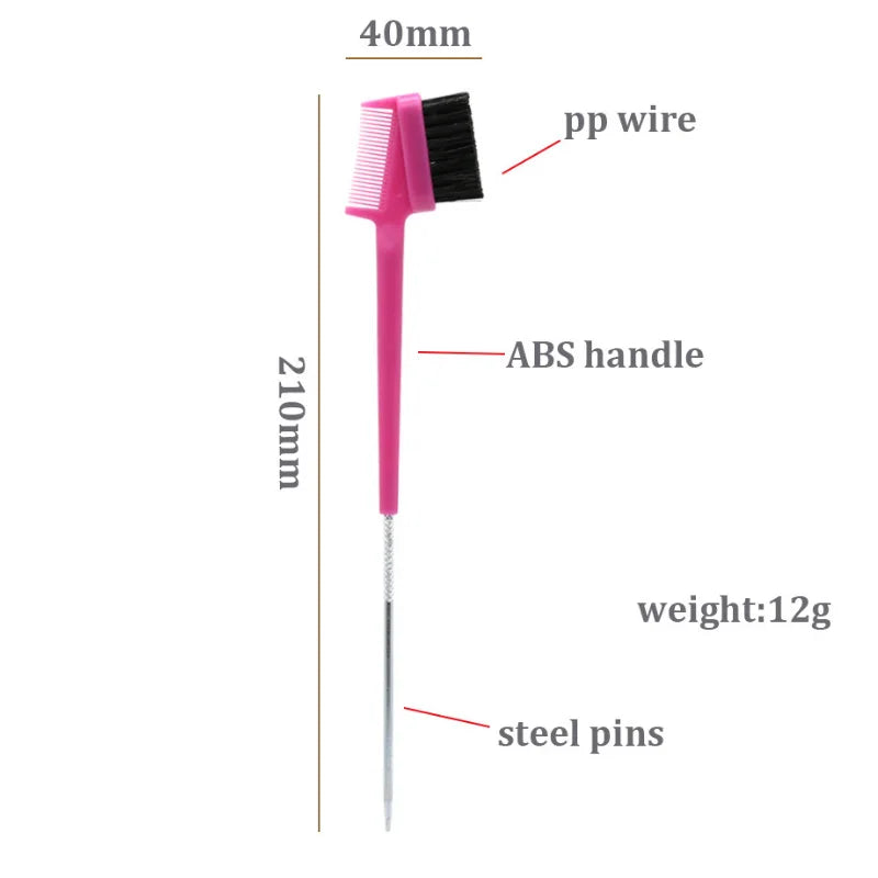 1PC Rat Tail Double sided edge brush