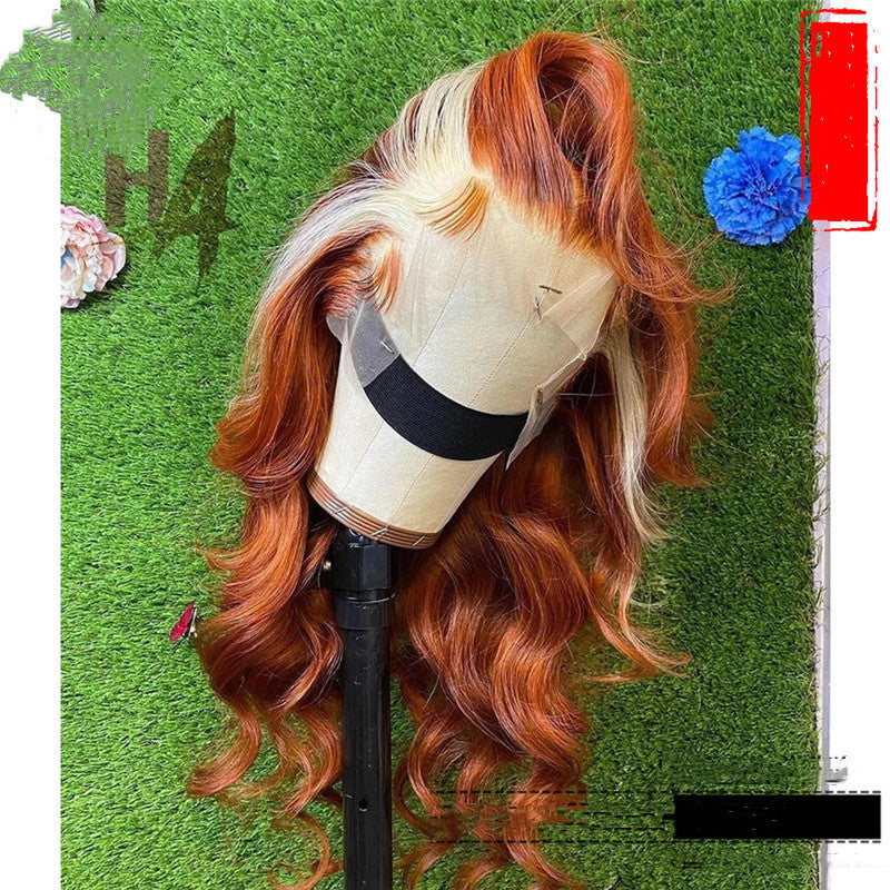 Luxury 30 Inch Ginger Body Wave Lace Front Wig Hd 613 Blonde