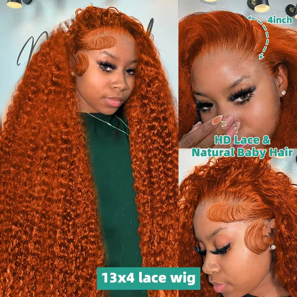 Orange ginger 30 inch                                  13x6 lace front