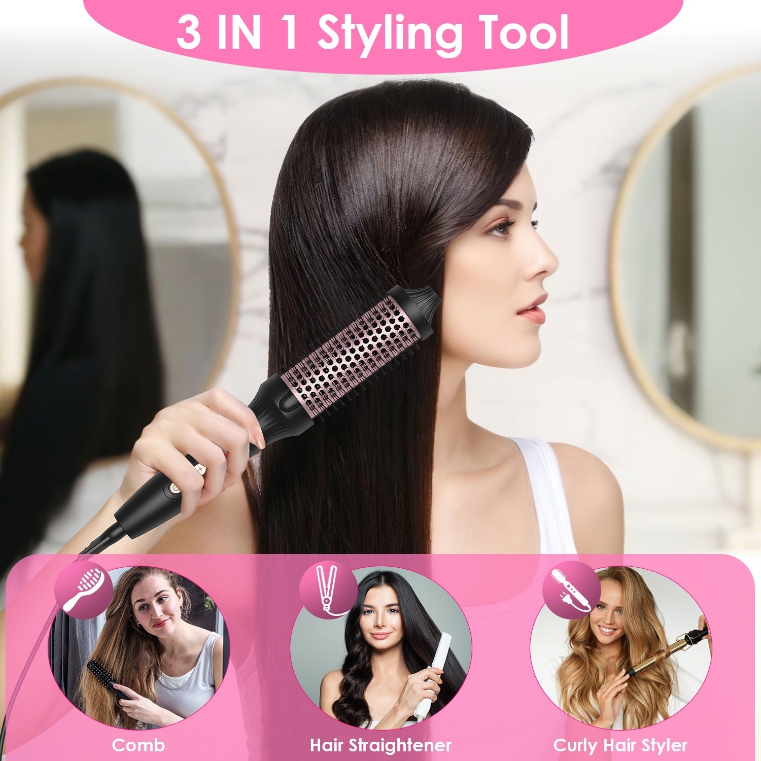 1Pc 3 In 1 Thermal Brush