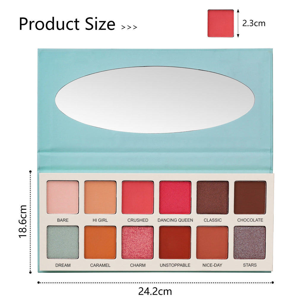 High Pigment Silky 
 12-Color Eyeshadow Palette Makeup Palette