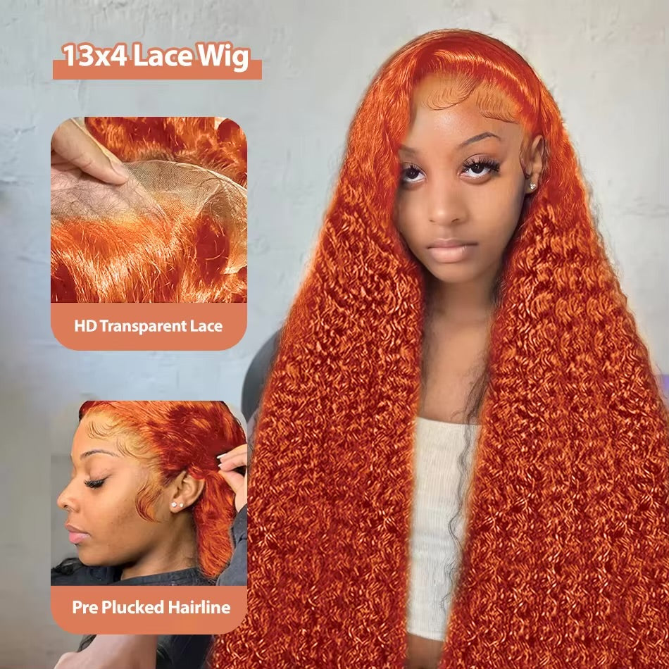 Orange ginger 30 inch                                  13x6 lace front