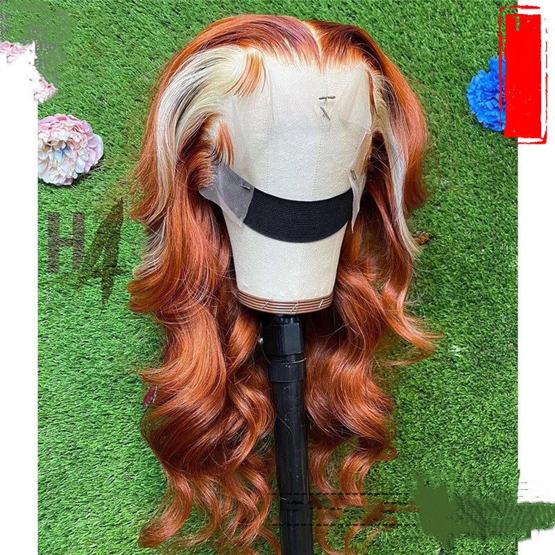 Luxury 30 Inch Ginger Body Wave Lace Front Wig Hd 613 Blonde