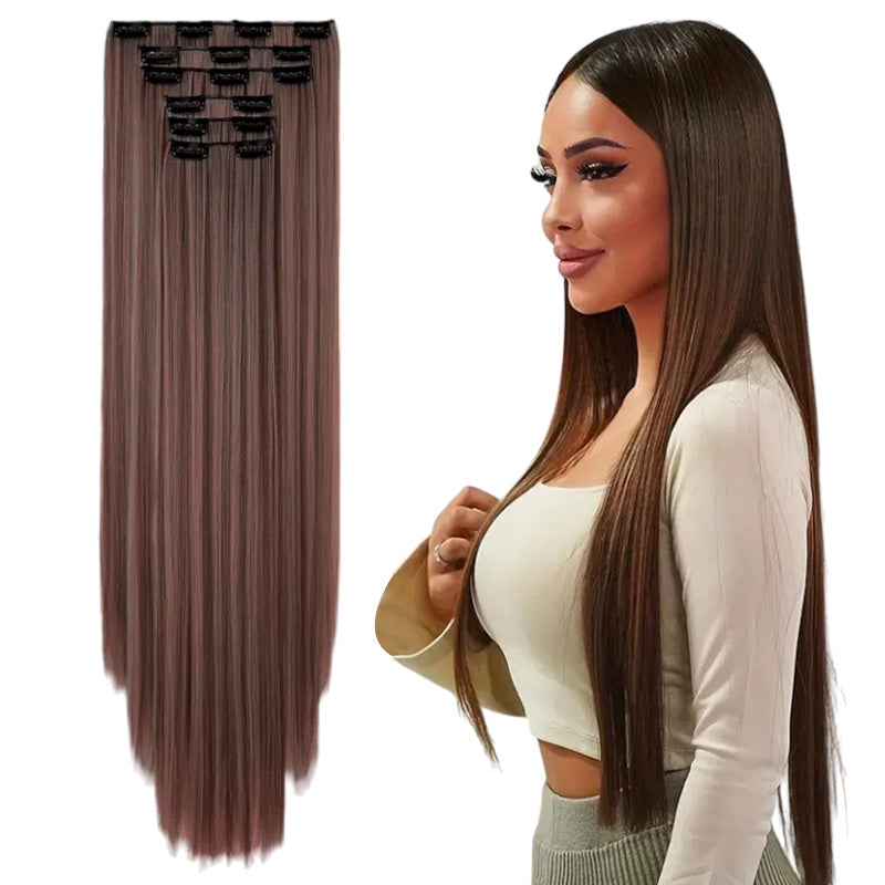 24 Inch Synthetic Clip In's | 6 pcs