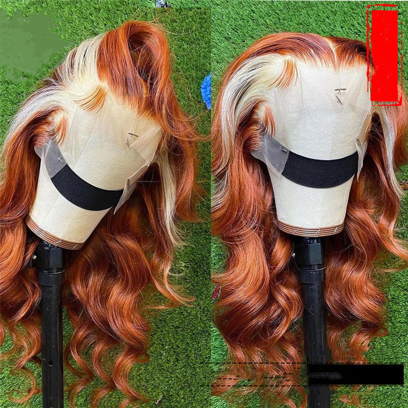 Luxury 30 Inch Ginger Body Wave Lace Front Wig Hd 613 Blonde