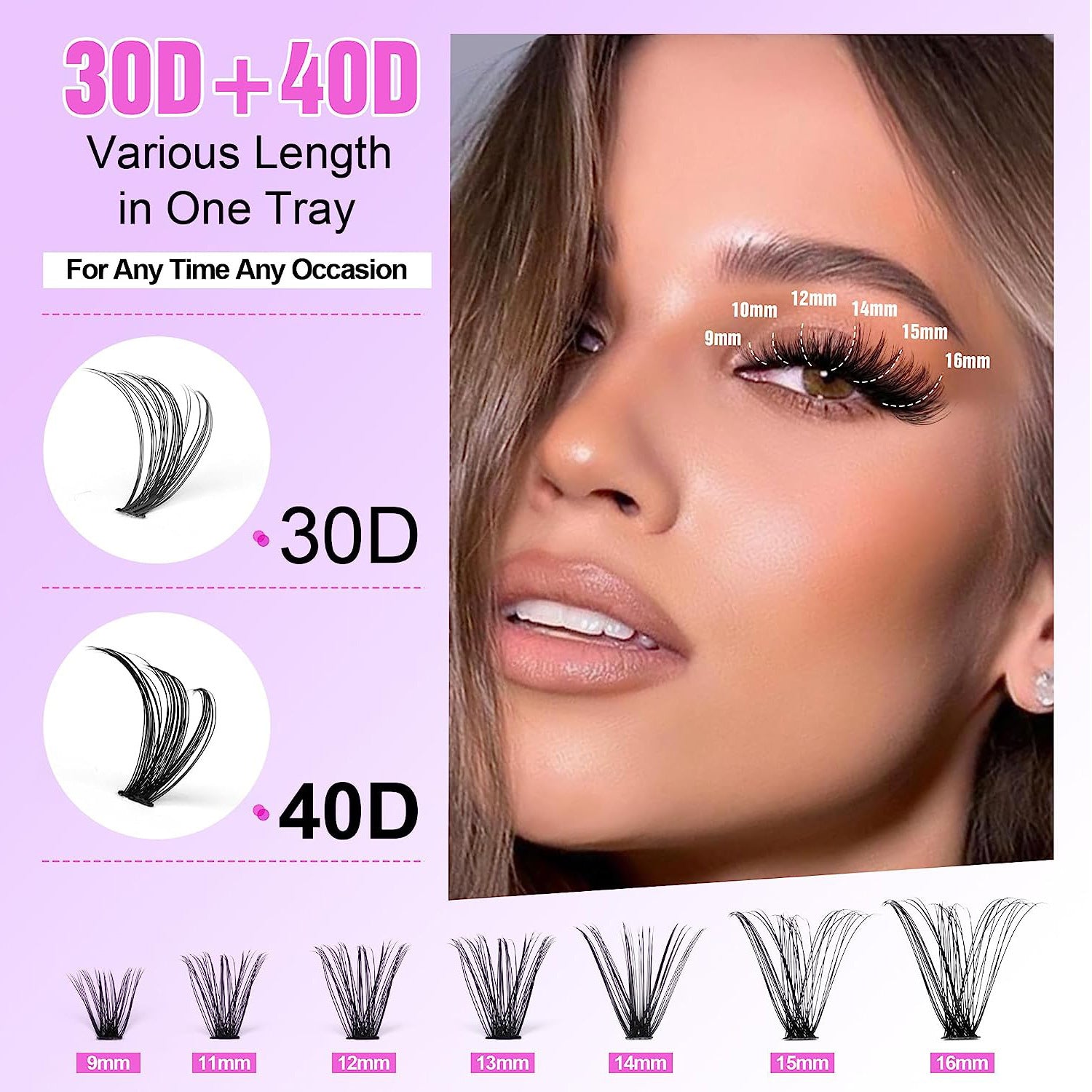 Cluster Lashes Mixed Package False Eyelashes