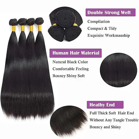 Brazilian Raw Hair Bundles Double Drawn Cuticle Aligned Raw Virgin Unprocessed Human Hair Bundles Human Hair Extension Wigs