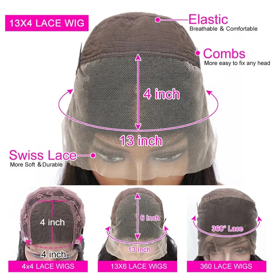 Dark Blue 13x4 HD Lace Front       Pre Plucked Blue Body Wave Transparent Lace