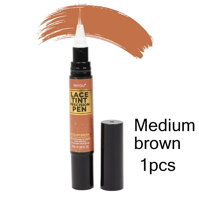 Strong Lace Tint Pen Precison Pen Black ,Medium Dark ,Light Brown 5Ml 0.17Oz