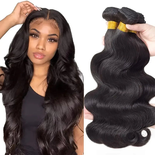 Body Wave Brazilian Human Hair Bundles for Women 100% Unprocessed Virgin Hair Weave Extensions Double Weft 1 3 4 Bundles Deal