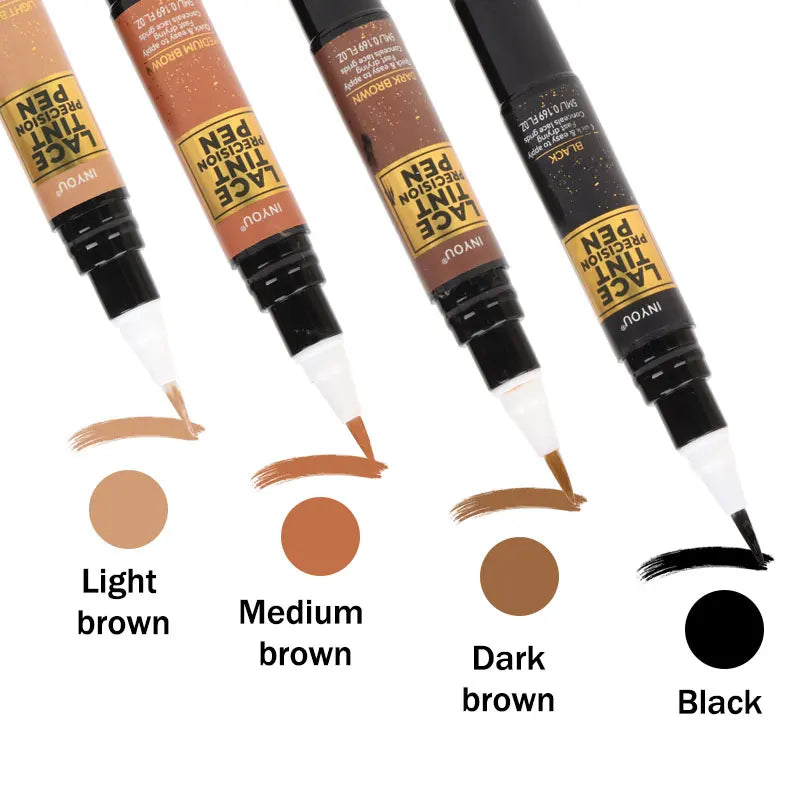 Strong Lace Tint Pen Precison Pen Black ,Medium Dark ,Light Brown 5Ml 0.17Oz
