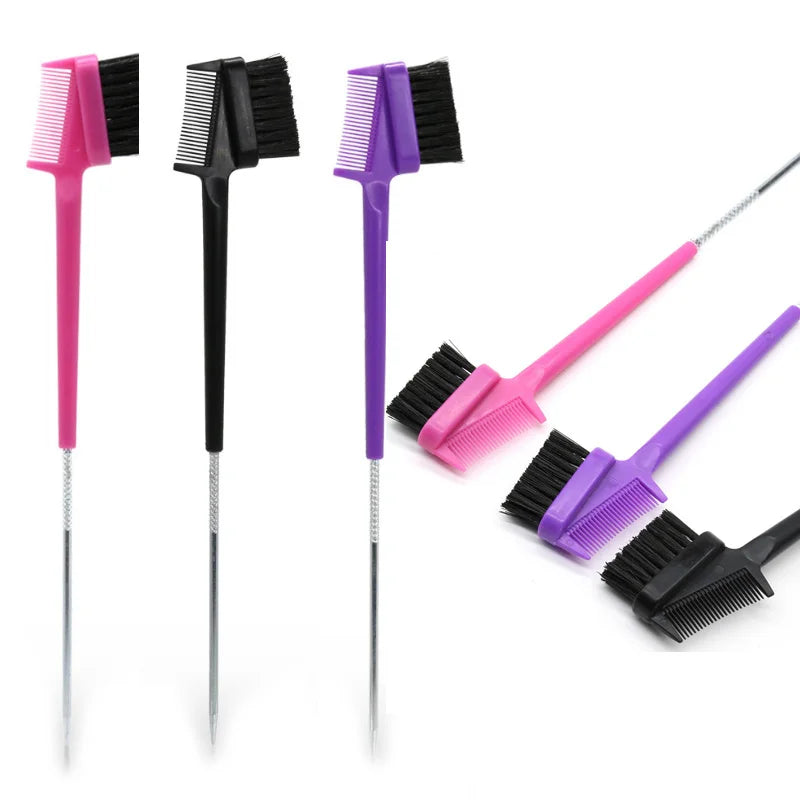 1PC Rat Tail Double sided edge brush