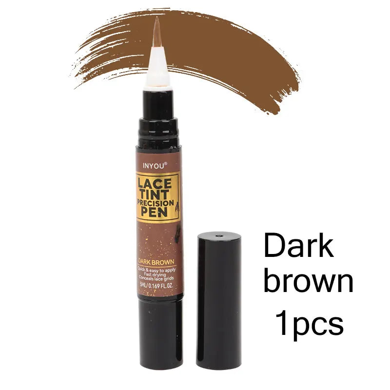 Strong Lace Tint Pen Precison Pen Black ,Medium Dark ,Light Brown 5Ml 0.17Oz