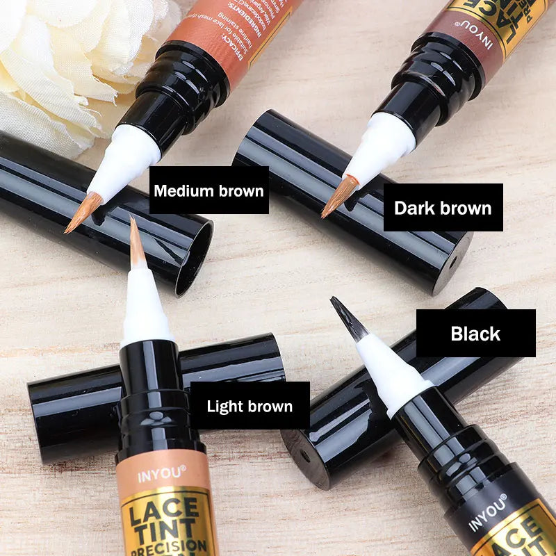 Strong Lace Tint Pen Precison Pen Black ,Medium Dark ,Light Brown 5Ml 0.17Oz