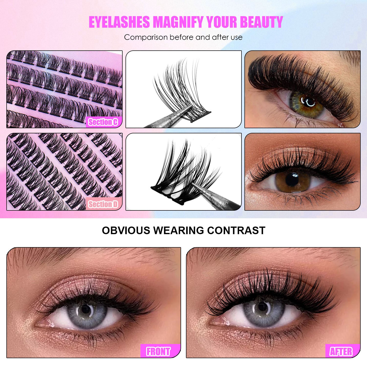 Premium set of 
300 lash clusters