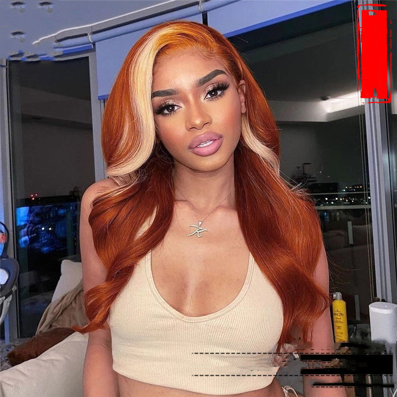 Luxury 30 Inch Ginger Body Wave Lace Front Wig Hd 613 Blonde