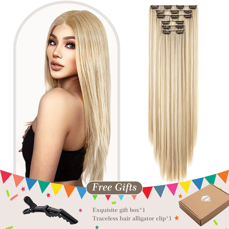 24 Inch Synthetic Clip In's | 6 pcs