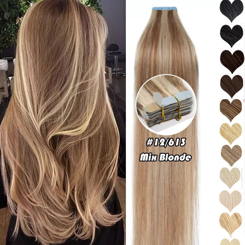 20 pcs Virgin Blonde Hair Tape In's